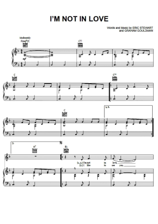 10cc  score for Piano