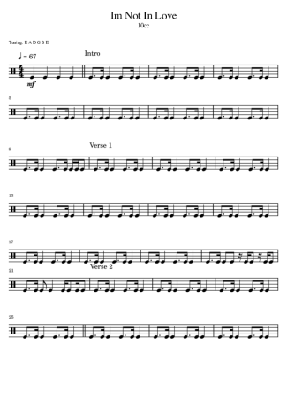 10cc  score for Drums