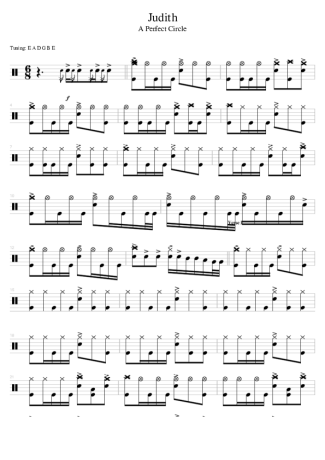 A Perfect Circle  score for Drums