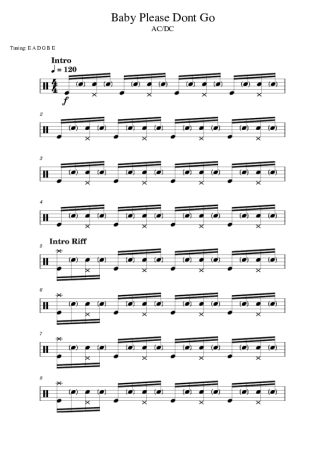 AC/DC  score for Drums