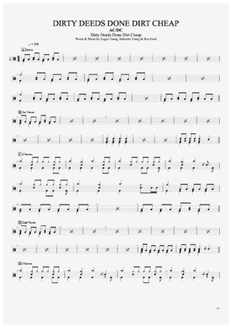 AC/DC  score for Drums