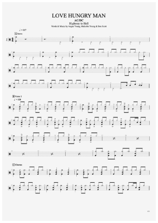 AC/DC  score for Drums