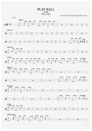 AC/DC  score for Drums