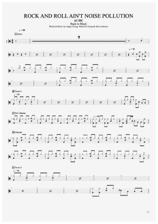AC/DC  score for Drums