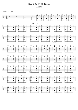 AC/DC  score for Drums