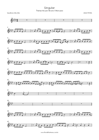 ANAVITÓRIA Singular score for Alto Saxophone