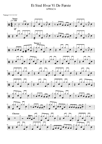 APHACA Et Sted Hvor Vi De Første score for Drums
