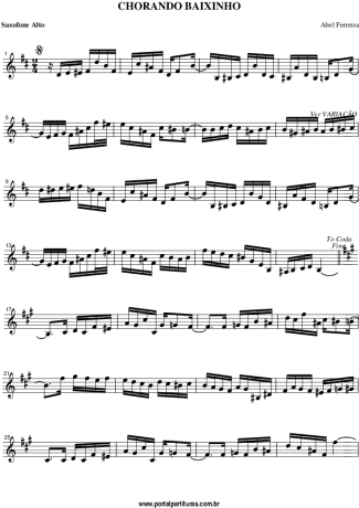 Abel Ferreira  score for Alto Saxophone