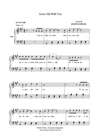 Adam Sandler  score for Piano