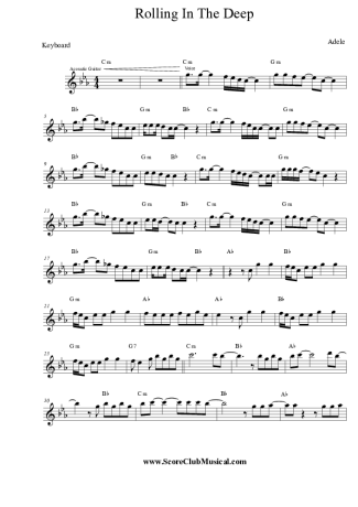 Adele  score for Keyboard