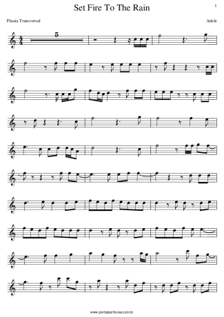 Adele  score for Flute