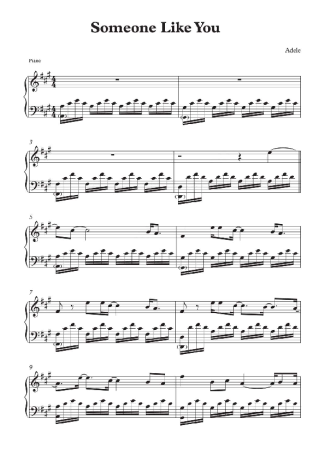 Adele  score for Piano