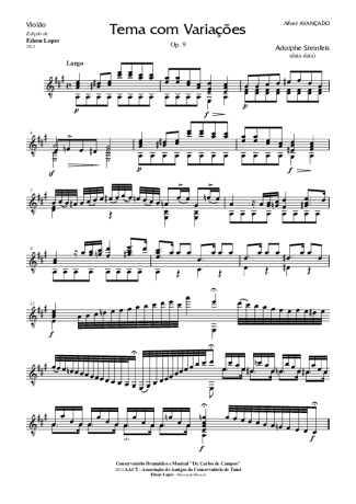 Adolphe Steinfels  score for Acoustic Guitar