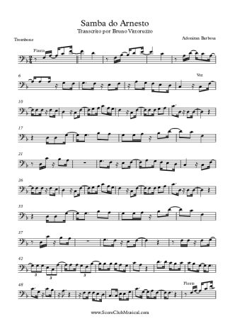 Adoniran Barbosa Samba do Arnesto score for Trombone