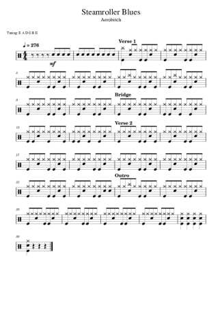Aerobitch  score for Drums