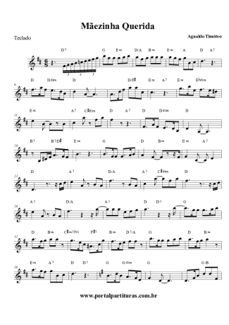 Agnaldo Timóteo  score for Keyboard