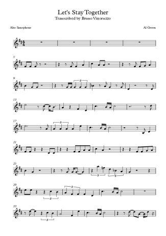 Al Green  score for Alto Saxophone