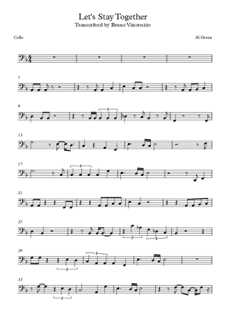 Al Green Let´s Stay Together score for Cello