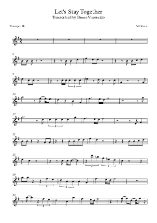 Al Green Let´s Stay Together score for Trumpet