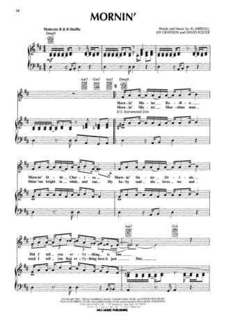 Al Jarreau Mornin score for Piano