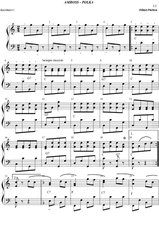 Albert Parlow  score for Accordion