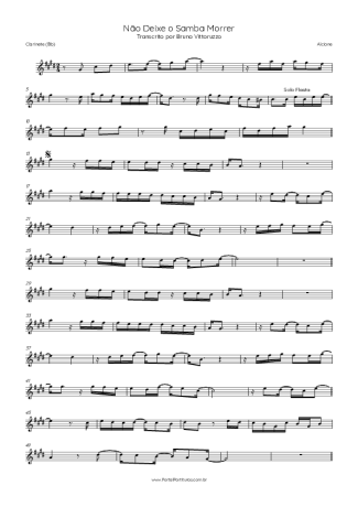 Alcione  score for Clarinet (Bb)