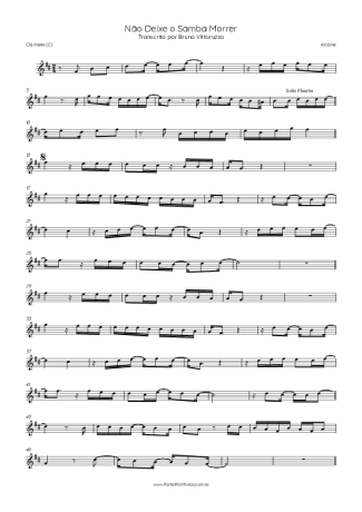 Alcione  score for Clarinet (C)