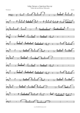 Alcione  score for Trombone