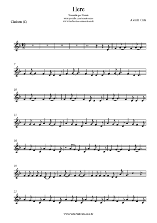 Alessia Cara  score for Clarinet (C)