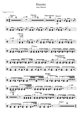 Alex Warren Eternity score for Drums