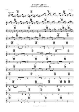 Alicia Keys  score for Acoustic Guitar