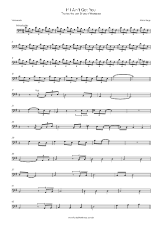 Alicia Keys  score for Cello