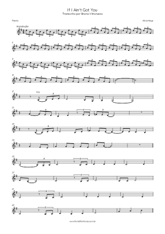 Alicia Keys  score for Flute