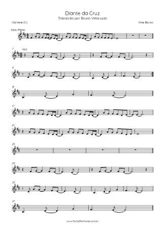 Aline Barros  score for Clarinet (C)