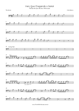 Aline Barros  score for Trombone