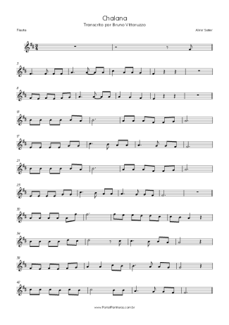 Almir Sater  score for Flute
