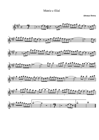 Altemar Dutra  score for Tenor Saxophone Soprano (Bb)