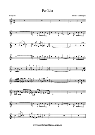 Altemar Dutra Perfidia score for Trumpet