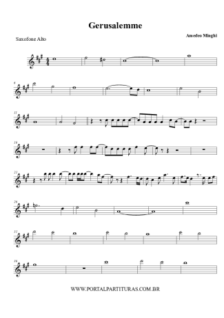 Amedeo Minghi  score for Alto Saxophone