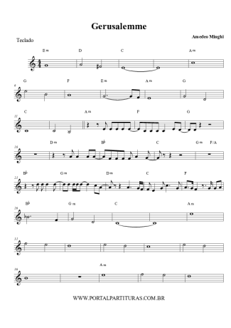 Amedeo Minghi  score for Keyboard