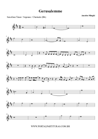 Amedeo Minghi  score for Tenor Saxophone Soprano (Bb)