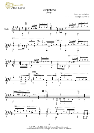 Américo Jacomino Caprichoso Canhoto score for Acoustic Guitar