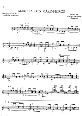 Américo Jacomino Marcha Dos Marinheiros score for Acoustic Guitar