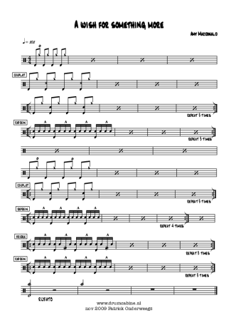 Amy Macdonald A Wish For Something More score for Drums