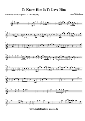 Amy Winehouse To Know Him Is To Love Him score for Tenor Saxophone Soprano (Bb)