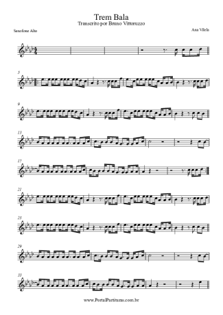 Ana Vilela  score for Alto Saxophone