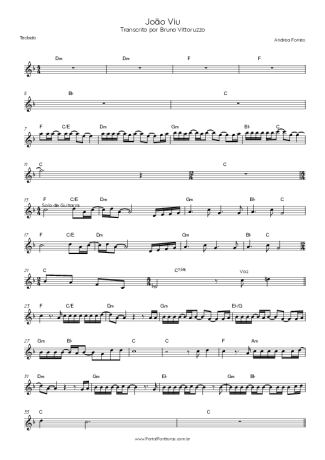 Andrea Fontes João Viu score for Keyboard