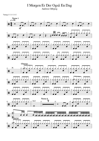 Andreas Odbjerg I Morgen Er Der Også En Dag score for Drums