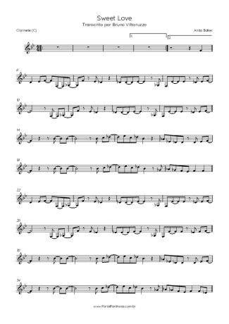 Anita Baker  score for Clarinet (C)