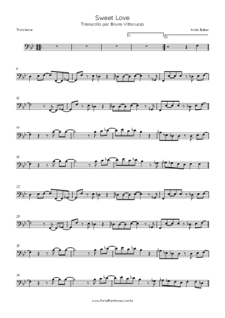 Anita Baker  score for Trombone